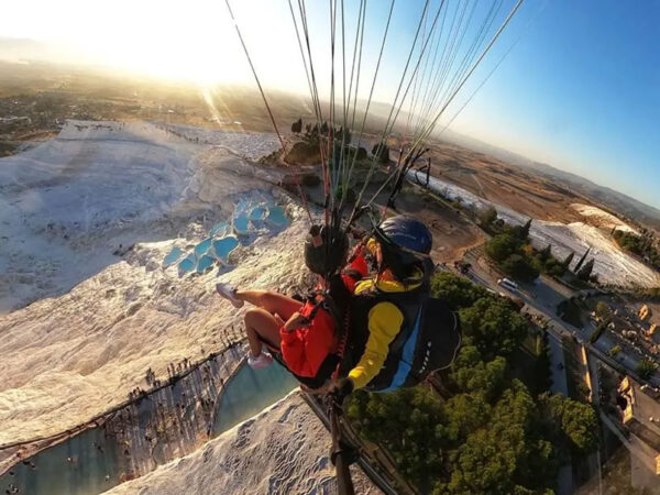 Полет на параплане в Памуккале