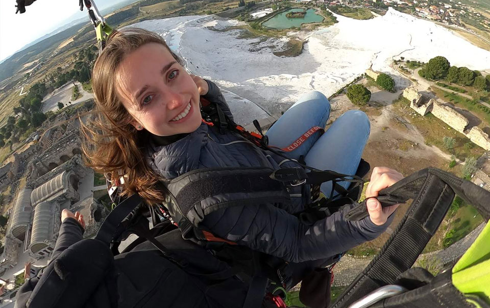 Полет на параплане в Памуккале