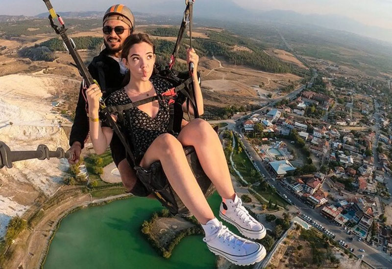 Полет на параплане в Памуккале